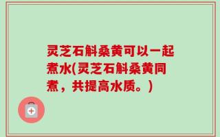 灵芝石斛桑黄可以一起煮水(灵芝石斛桑黄同煮，共提高水质。)