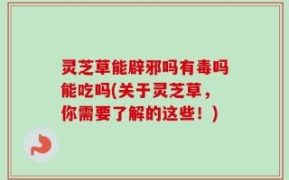 灵芝草能辟邪吗有毒吗能吃吗(关于灵芝草，你需要了解的这些！)