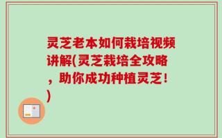灵芝老本如何栽培视频讲解(灵芝栽培全攻略，助你成功种植灵芝！)