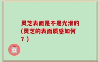灵芝表面是不是光滑的(灵芝的表面质感如何？)
