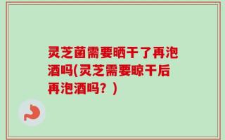 灵芝菌需要晒干了再泡酒吗(灵芝需要晾干后再泡酒吗？)
