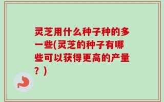 灵芝用什么种子种的多一些(灵芝的种子有哪些可以获得更高的产量？)