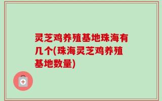 灵芝鸡养殖基地珠海有几个(珠海灵芝鸡养殖基地数量)