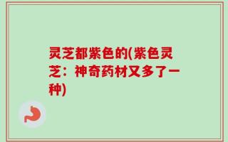 灵芝都紫色的(紫色灵芝：神奇药材又多了一种)