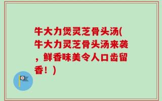 牛大力煲灵芝骨头汤(牛大力灵芝骨头汤来袭，鲜香味美令人口齿留香！)