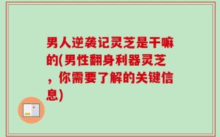 男人逆袭记灵芝是干嘛的(男性翻身利器灵芝，你需要了解的关键信息)