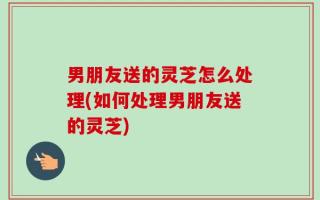 男朋友送的灵芝怎么处理(如何处理男朋友送的灵芝)