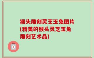猴头雕刻灵芝玉兔图片(精美的猴头灵芝玉兔雕刻艺术品)