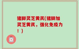 猪脚灵芝黄芪(猪脚加灵芝黄芪，强化免疫力！)