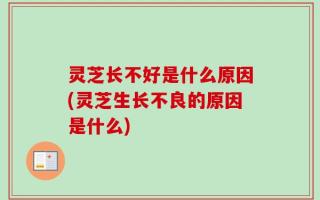 灵芝长不好是什么原因(灵芝生长不良的原因是什么)
