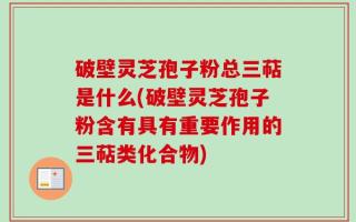 破壁灵芝孢子粉总三萜是什么(破壁灵芝孢子粉含有具有重要作用的三萜类化合物)