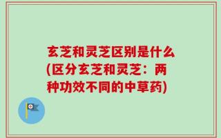 玄芝和灵芝区别是什么(区分玄芝和灵芝：两种功效不同的中草药)