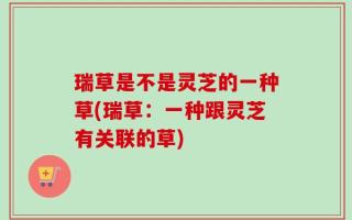 瑞草是不是灵芝的一种草(瑞草：一种跟灵芝有关联的草)