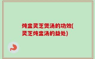 炖盅灵芝煲汤的功效(灵芝炖盅汤的益处)