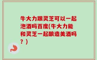 牛大力跟灵芝可以一起泡酒吗百度(牛大力能和灵芝一起酿造美酒吗？)