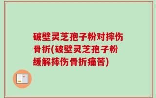 破壁灵芝孢子粉对摔伤骨折(破壁灵芝孢子粉缓解摔伤骨折痛苦)
