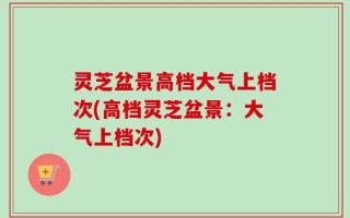 灵芝盆景高档大气上档次(高档灵芝盆景：大气上档次)