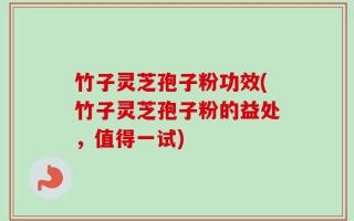 竹子灵芝孢子粉功效(竹子灵芝孢子粉的益处，值得一试)