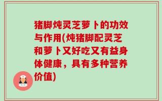 猪脚炖灵芝萝卜的功效与作用(炖猪脚配灵芝和萝卜又好吃又有益身体健康，具有多种营养价值)