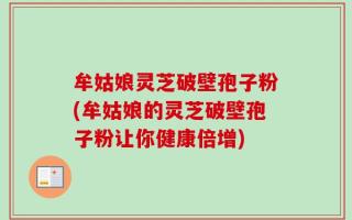 牟姑娘灵芝破壁孢子粉(牟姑娘的灵芝破壁孢子粉让你健康倍增)