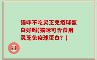 猫咪不吃灵芝免疫球蛋白好吗(猫咪可否食用灵芝免疫球蛋白？)