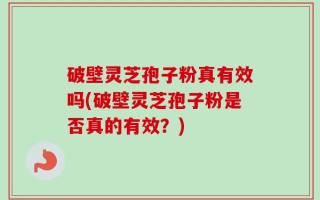 破壁灵芝孢子粉真有效吗(破壁灵芝孢子粉是否真的有效？)