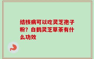 结核病可以吃灵芝孢子粉？白鹤灵芝草茶有什么功效