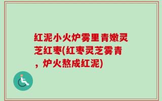红泥小火炉雾里青嫩灵芝红枣(红枣灵芝雾青，炉火熬成红泥)