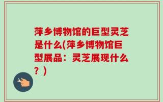 萍乡博物馆的巨型灵芝是什么(萍乡博物馆巨型展品：灵芝展现什么？)