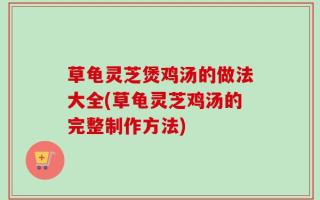 草龟灵芝煲鸡汤的做法大全(草龟灵芝鸡汤的完整制作方法)