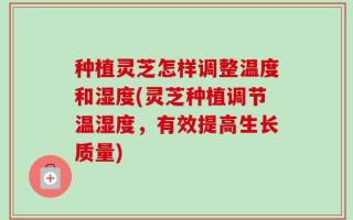 种植灵芝怎样调整温度和湿度(灵芝种植调节温湿度，有效提高生长质量)