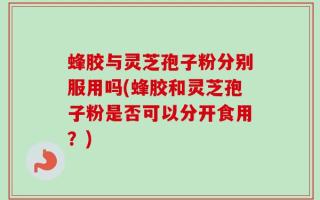 蜂胶与灵芝孢子粉分别服用吗(蜂胶和灵芝孢子粉是否可以分开食用？)