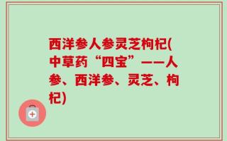 西洋参人参灵芝枸杞(中草药“四宝”——人参、西洋参、灵芝、枸杞)