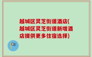 越城区灵芝街道酒店(越城区灵芝街道新增酒店提供更多住宿选择)