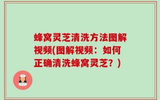 蜂窝灵芝清洗方法图解视频(图解视频：如何正确清洗蜂窝灵芝？)