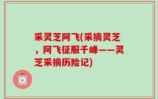 采灵芝阿飞(采摘灵芝，阿飞征服千峰——灵芝采摘历险记)