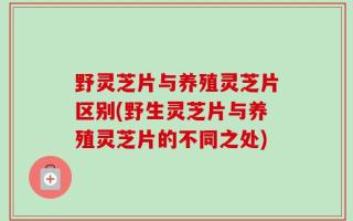 野灵芝片与养殖灵芝片区别(野生灵芝片与养殖灵芝片的不同之处)