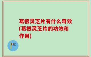 葛根灵芝片有什么奇效(葛根灵芝片的功效和作用)