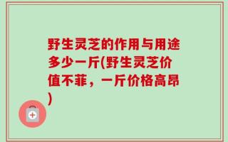 野生灵芝的作用与用途多少一斤(野生灵芝价值不菲，一斤价格高昂)