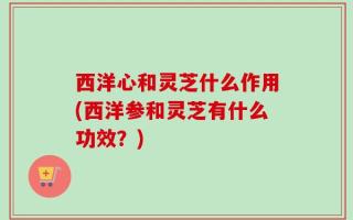 西洋心和灵芝什么作用(西洋参和灵芝有什么功效？)