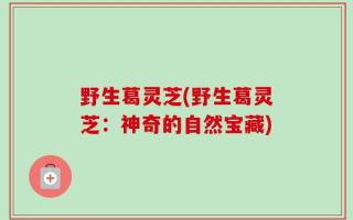 野生葛灵芝(野生葛灵芝：神奇的自然宝藏)