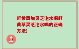 赶黄草加灵芝泡水喝赶黄草灵芝泡水喝的正确方法)