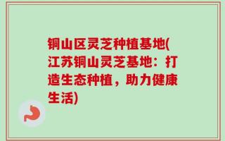 铜山区灵芝种植基地(江苏铜山灵芝基地：打造生态种植，助力健康生活)