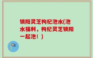 锁阳灵芝枸杞泡水(泡水福利，枸杞灵芝锁阳一起泡！)