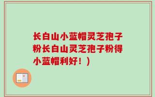 长白山小蓝帽灵芝孢子粉长白山灵芝孢子粉得小蓝帽利好！)