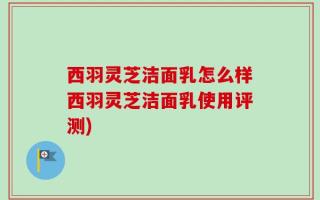 西羽灵芝洁面乳怎么样西羽灵芝洁面乳使用评测)