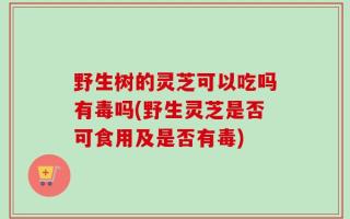 野生树的灵芝可以吃吗有毒吗(野生灵芝是否可食用及是否有毒)