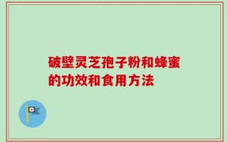破壁灵芝孢子粉和蜂蜜的功效和食用方法