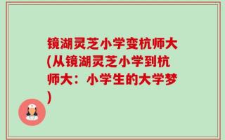 镜湖灵芝小学变杭师大(从镜湖灵芝小学到杭师大：小学生的大学梦)
