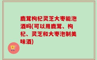 鹿茸枸杞灵芝大枣能泡酒吗(可以用鹿茸、枸杞、灵芝和大枣泡制美味酒)